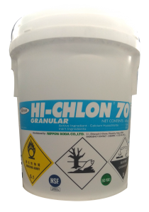 Chất diệt khuẩn Chlorine Hi-Chlon 70% Nhật, thùng 45 kg