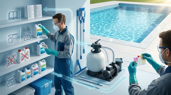 Lưu ý khi xử lý nước bể bơi