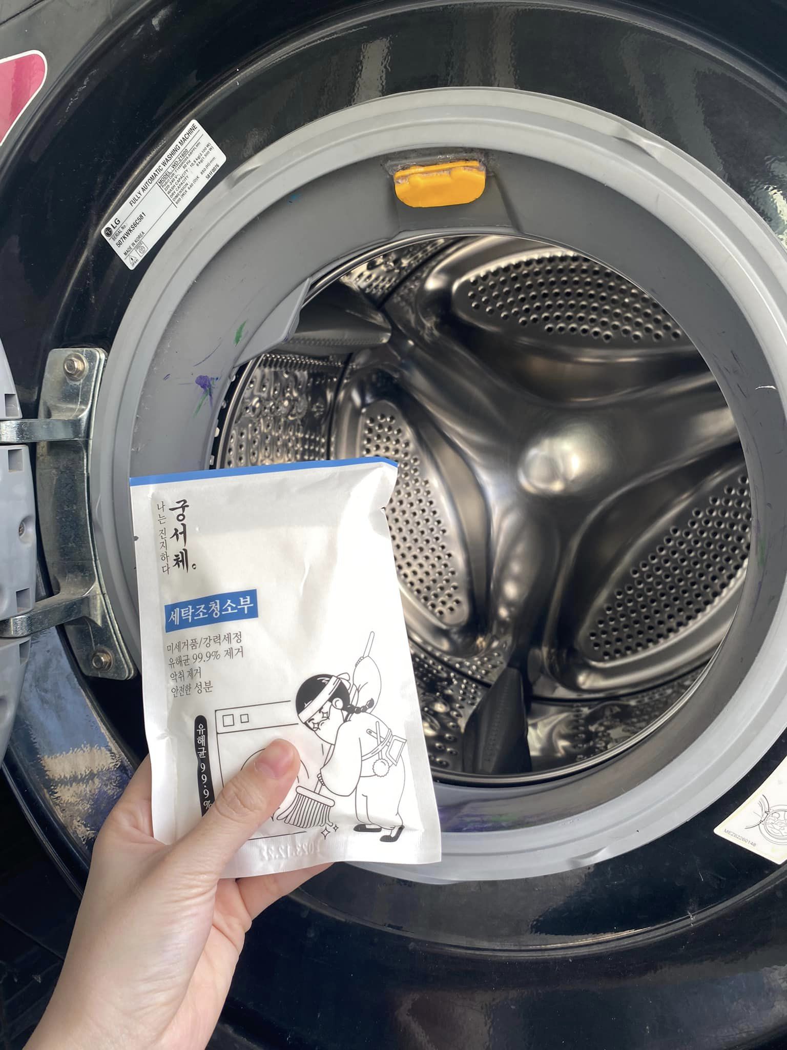 Cách dùng bột tẩy lồng giặt chuyên dụng nhập khẩu Hàn Quốc