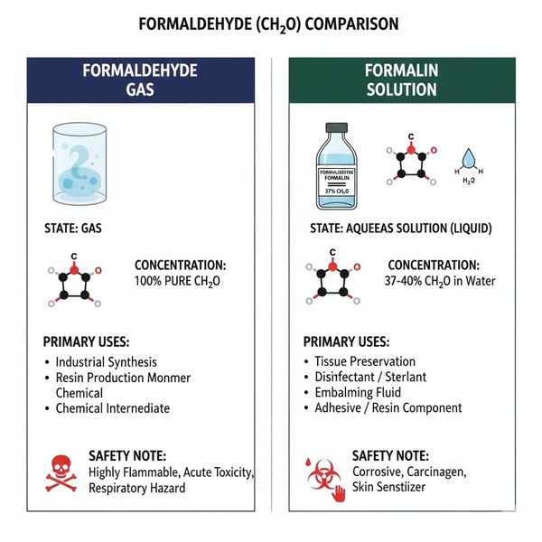 7 formaldehyde la gi ung dung trong cong nghiep So sánh Formaldehyde và Formalin