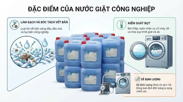 7 hoa chat la gi vai tro cua hoa chat trong doi song Nước giặt công nghiệp